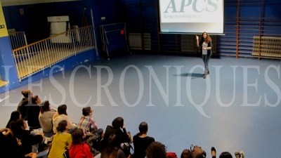 Raquel Barandiarán: “APCS lescroniques manifesta su preocupación por la exclusión social en la actualidad del colectivo sordo". Photo by Pedro Arias Redo