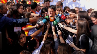 Manuel Valls: “Els carrers de la capital catalana senten catalans, espanyols i europeus”. (Pedro Arias Redo)